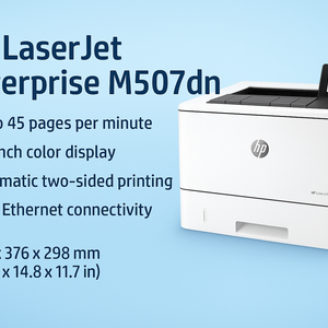 إتش بي ليزر جت Enterprise M507dn – طابعة أحادية عالية السرعة للقطاعات الاحترافية