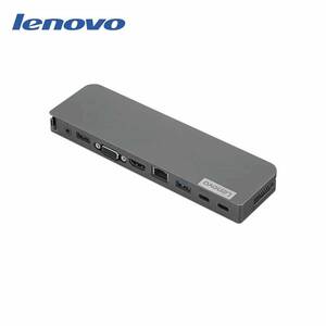 Lenovo USB-C Mini Dock (UK) – قاعدة توسعة مدمجة بمنفذ USB-C مع منافذ فيديو وشبكة وUSB