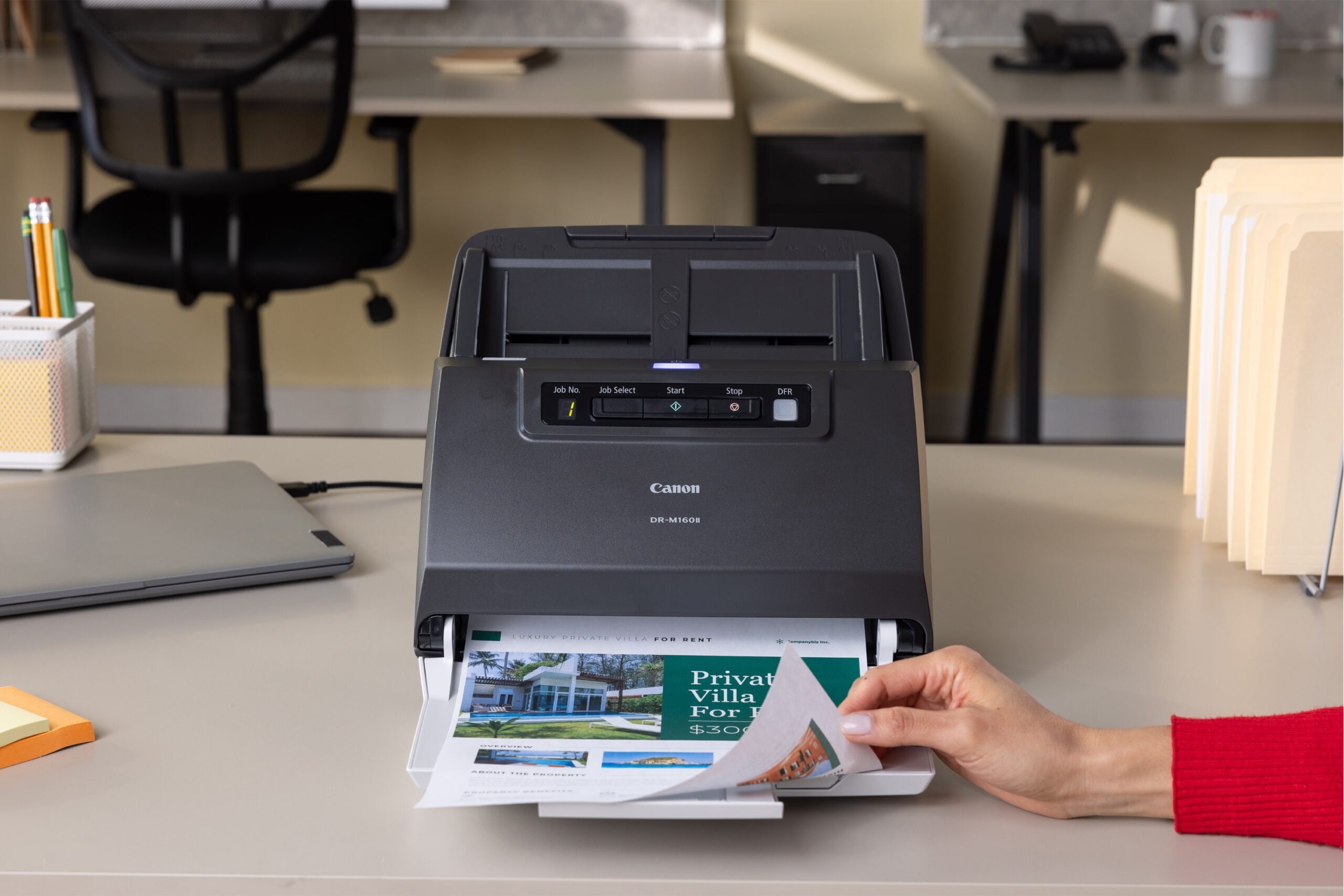 ماسح مستندات Canon imageFORMULA DR-M160II – سعة 75 ورقة – مسح مزدوج – USB 2.0