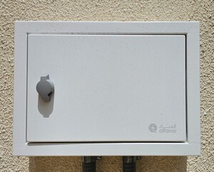 لوحة حماية شاحن سيارات كهربائية alfaCharge SD-1 – 8 موديول – IP55 – تركيب جداري
